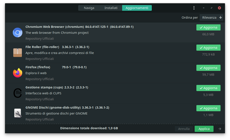 manjaro-aggiornamenti