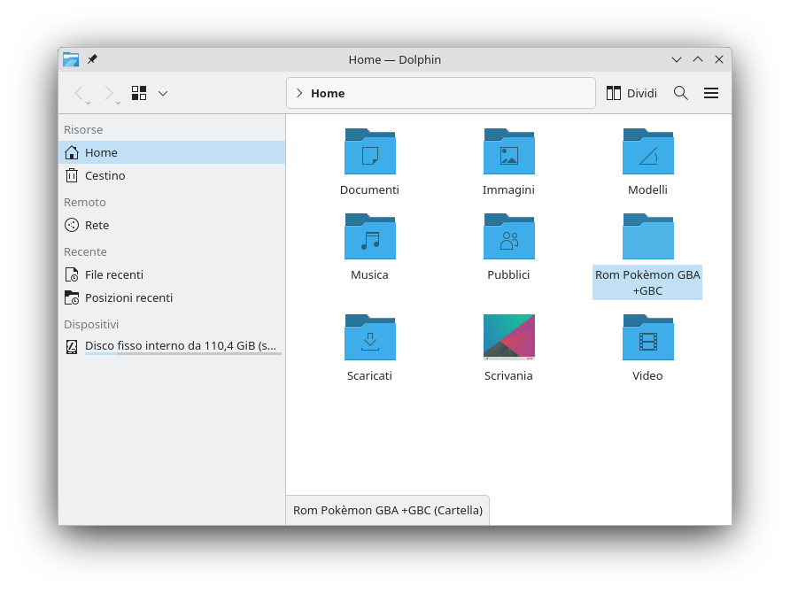 Il file manager Dolphin dolphin